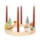 Stekers voor jaarring, hout, vogels en fruit, set van 5