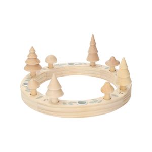 Jaarring of adventskalender, hout, inclusief stekers