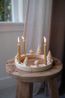 Jaarring of adventskalender, hout, inclusief stekers