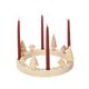 Jaarring of adventskalender, hout, inclusief stekers