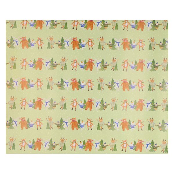 Inpakpapier, dansende dieren, 70 x 250 cm Inpakpapier, dansende dieren, 70 x 250 cm