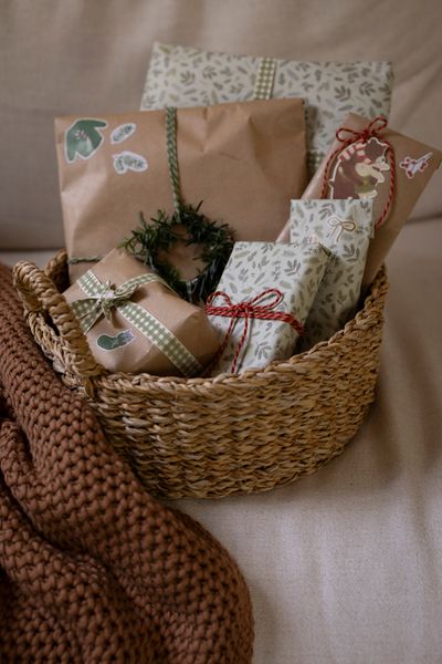 Papier d'emballage, verdure de Noël, 70 x 250 cm, Papier d'emballage, verdure de Noël, 70 x 250 cm,