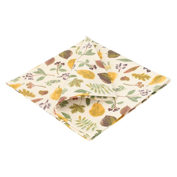 Serviette de table, coton bio GOTS, récolte de poires, 40 x 40 cm Serviette de table, coton bio GOTS, récolte de poires, 40 x 40 cm