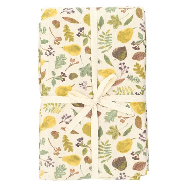 Nappe, coton bio GOTS, récolte de poires, Ø180 cm