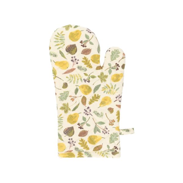 Gant de cuisine, coton bio GOTS, récolte de poires, 32 x 14 cm