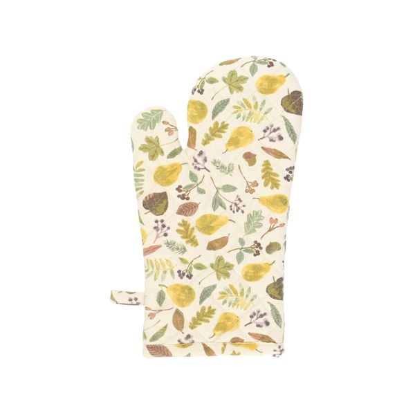 Gant de cuisine, coton bio GOTS, récolte de poires, 32 x 14 cm
