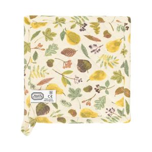 Manique, coton bio GOTS, récolte de poires, 20 x 20 cm