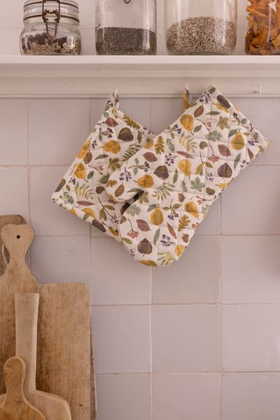 Topflappen, GOTS Bio-Baumwolle, Birnenernte, 20 x 20 cm