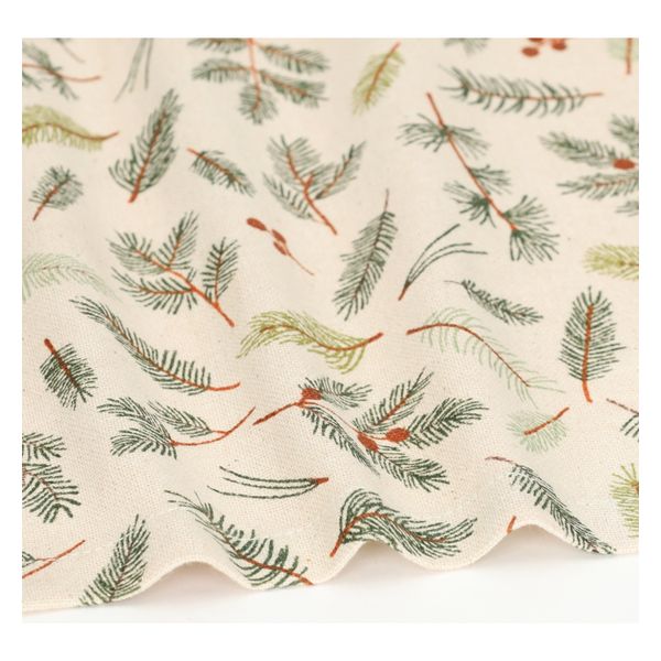 Tablecloth, GOTS organic cotton, Christmas green, 145 x 180 cm