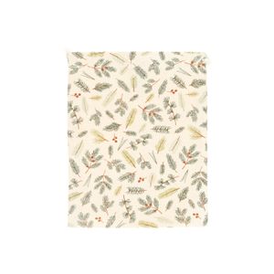 Pochon cadeau, coton bio GOTS, verdure de Noël, 24 x 29 cm