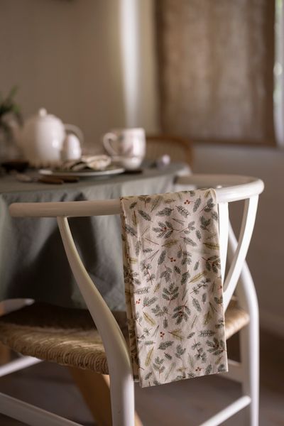 Torchon, coton bio GOTS, verdure de Noël, 50 x 70 cm Torchon, coton bio GOTS, verdure de Noël, 50 x 70 cm