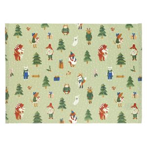 Placemat, GOTS bio-katoen, winterbos,  35 x 50 cm