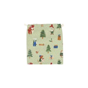 Pochon cadeau, coton bio GOTS, forêt d’hiver, 19 x 22 cm Pochon cadeau, coton bio GOTS, forêt d’hiver, 19 x 22 cm