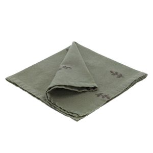 Napkin, GOTS organic cotton, embroidered twig, 40 x 40 cm Napkin, GOTS organic cotton, embroidered twig, 40 x 40 cm