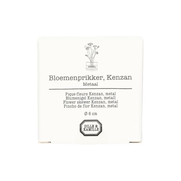 Bloemenprikker kenzan, metaal en rubber