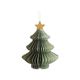 Hanger kerstboom, papier, honingraat, groen, 9 cm