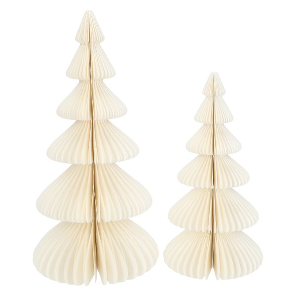 Kerstboom uitvouwbaar, papier, wit, groot, 30 cm