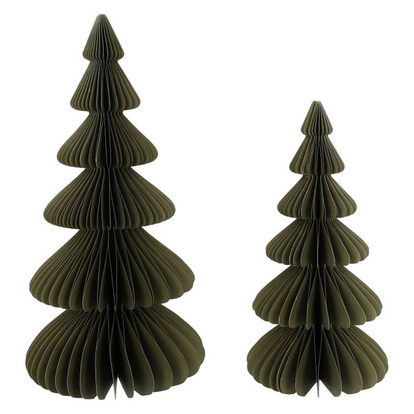 Kerstboom uitvouwbaar, papier, groot, mosgroen, 30 cm
