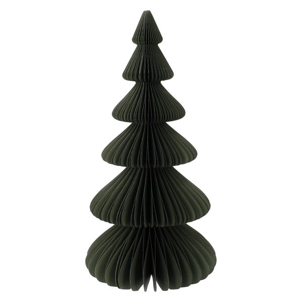 Kerstboom uitvouwbaar, papier, groot, donkergroen, 23 cm