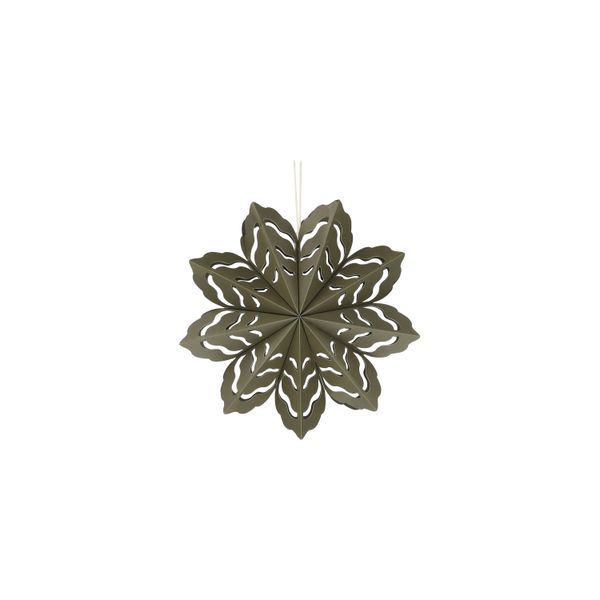 Kerstster, papier, mosgroen, 23 cm