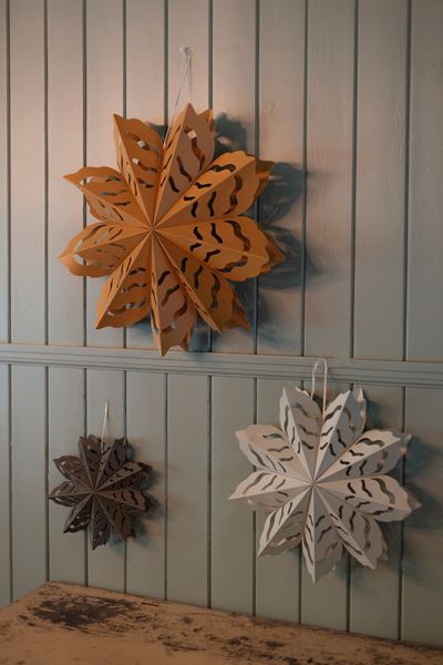 Kerstster, papier, mosgroen, 23 cm