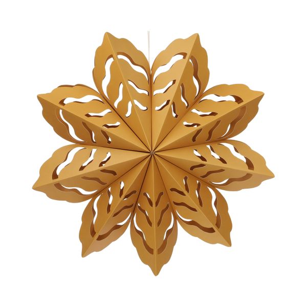 Kerstster, uitvouwbaar, papier, oker, 47 cm Kerstster, uitvouwbaar, papier, oker, 47 cm