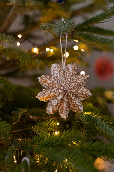 Kerststerren mini, uitvouwbaar, papier, set van 3, 12 cm