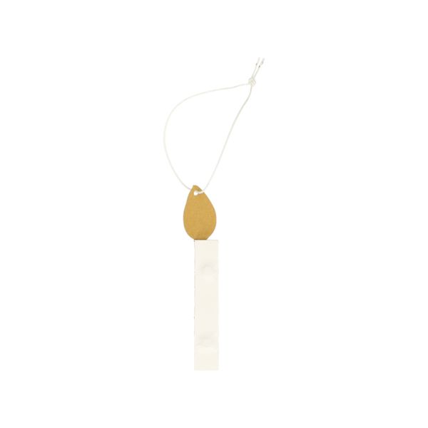 Hanger kaars, papier, uitvouwbaar, wit, set van 2