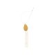 Hanger kaars, papier, uitvouwbaar, wit, set van 2