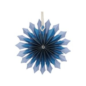 Hanger ster, papier, blauw, Ø10 cm