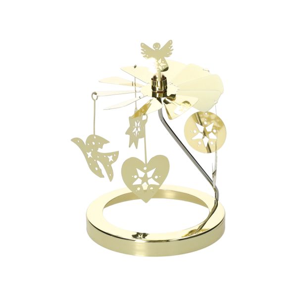 Rotating mill for scented candle, metal, gold coloured Rotating mill for scented candle, metal, gold coloured