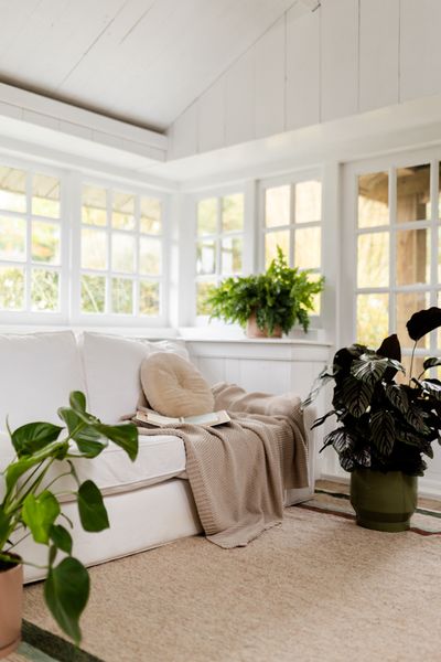 Gebreid plaid, GOTS bio-katoen, kiezel, 130 x 170 cm