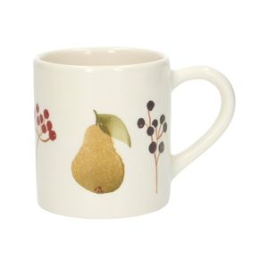 Becher, Steingut, Birnen, Ø9 cm