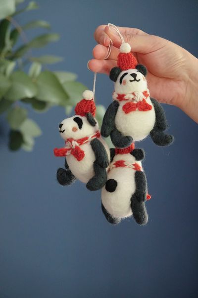 Kersthanger Pascal de panda, vilt