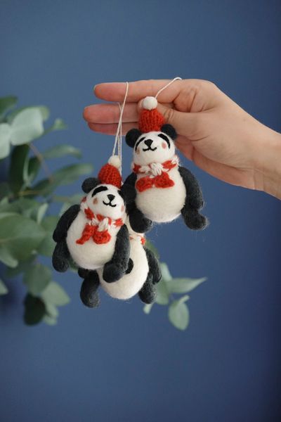 Kersthanger Pascal de panda, vilt
