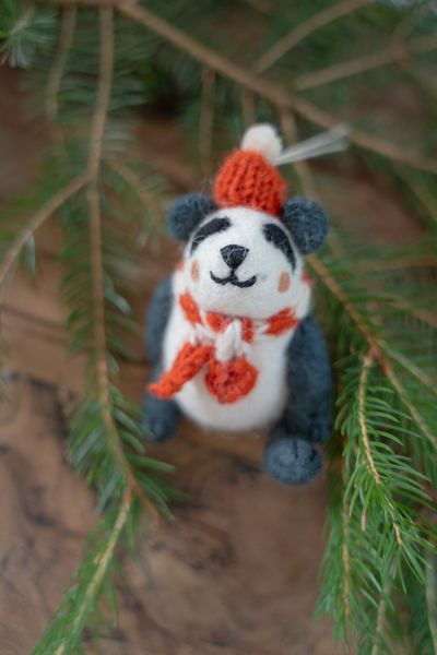 Kersthanger Pascal de panda, vilt