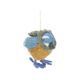 Kersthanger, blauwe vogel met sjaal, vilt
