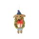 Hanger hond met cadeau, vilt