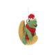 Suspension de Noël, grenouille sur la lune, feutrine Suspension de Noël, grenouille sur la lune, feutrine
