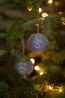 Kerstballen, set van 6 in doos, Ø 5 cm, vilt