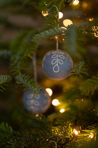 Kerstballen, set van 6 in doos, Ø 5 cm, vilt Kerstballen, set van 6 in doos, Ø 5 cm, vilt