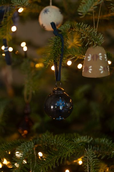 Kerstballen, set van 6 in doos, Ø 5 cm, vilt