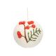 Kerstbal, rode besjes, vilt, Ø 6 cm