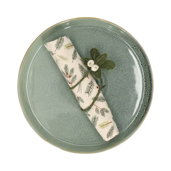 Branche de Noël, rond de serviette, feutrine
