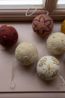 Kerstballen, vilt, set van 8, Ø5 cm