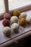 Kerstballen, vilt, set van 8, Ø5 cm