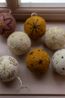 Kerstballen, vilt, set van 8, Ø5 cm