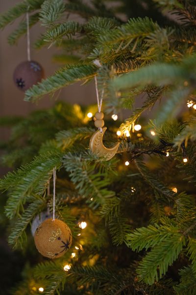 Kerstballen, vilt, set van 8, Ø5 cm