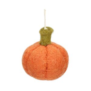 Anhänger, Filz, Kürbis, orange, Filz