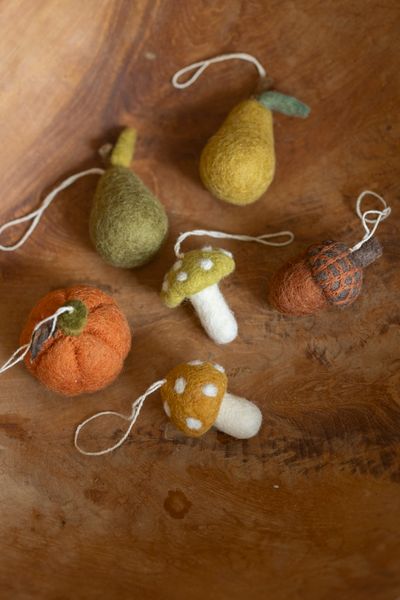 hanger, vilt, pompoen, oranje, vilt hanger, vilt, pompoen, oranje, vilt
